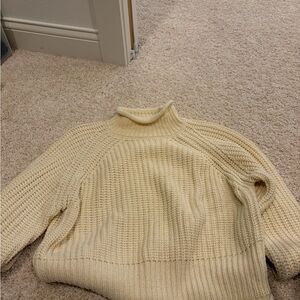 Harper Cream Cowl Neck Chunky Knit Sweater